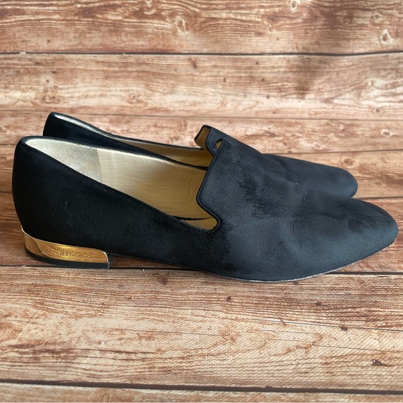 Jimmy Choo woman Black Suede Jaida Smoking  Size 37.5 usa 6.5 - Picture 9 of 16